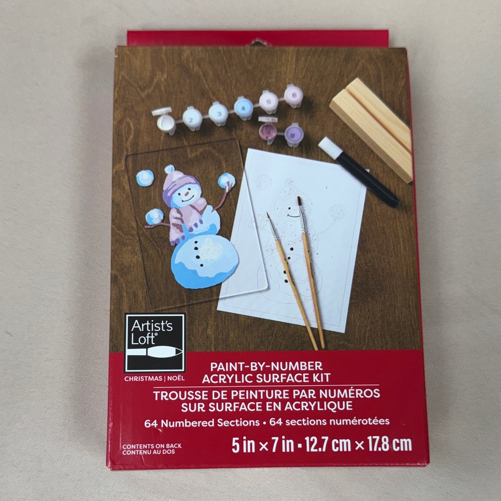 Artist's Loft Paint-by-Number Acrylic Surface Kit 64 numbered sections new